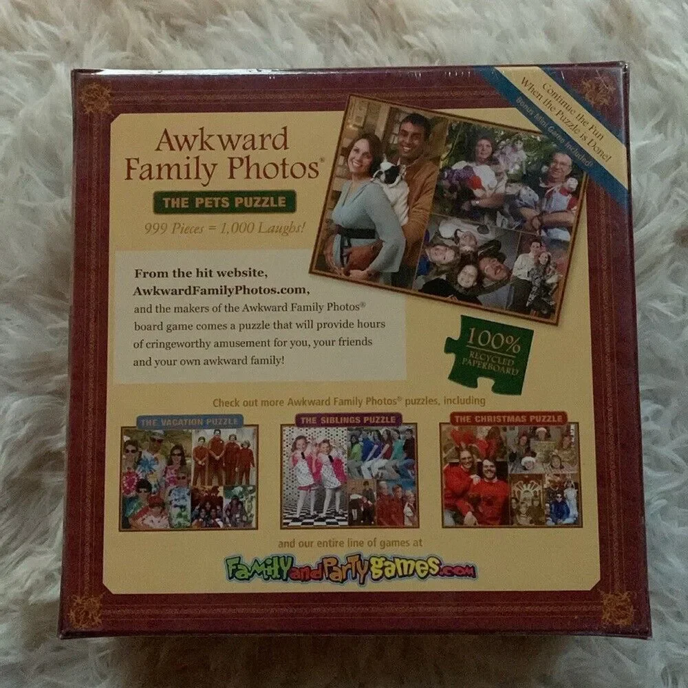 Unopened puzzle Awkward‎ Family Photos The Pets Puzzle